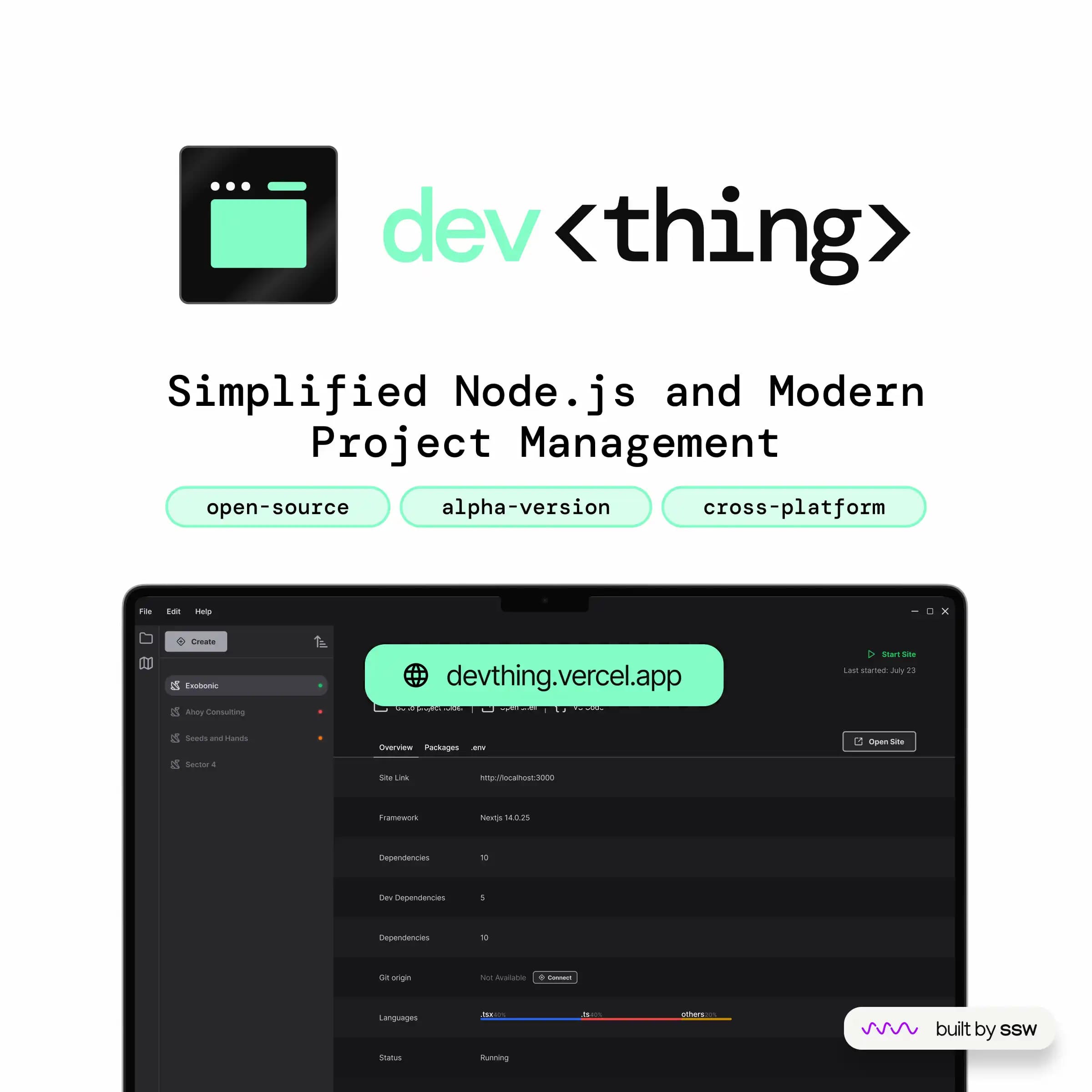 DevThing: Revolutionary Node.js Development and Deployment Platform